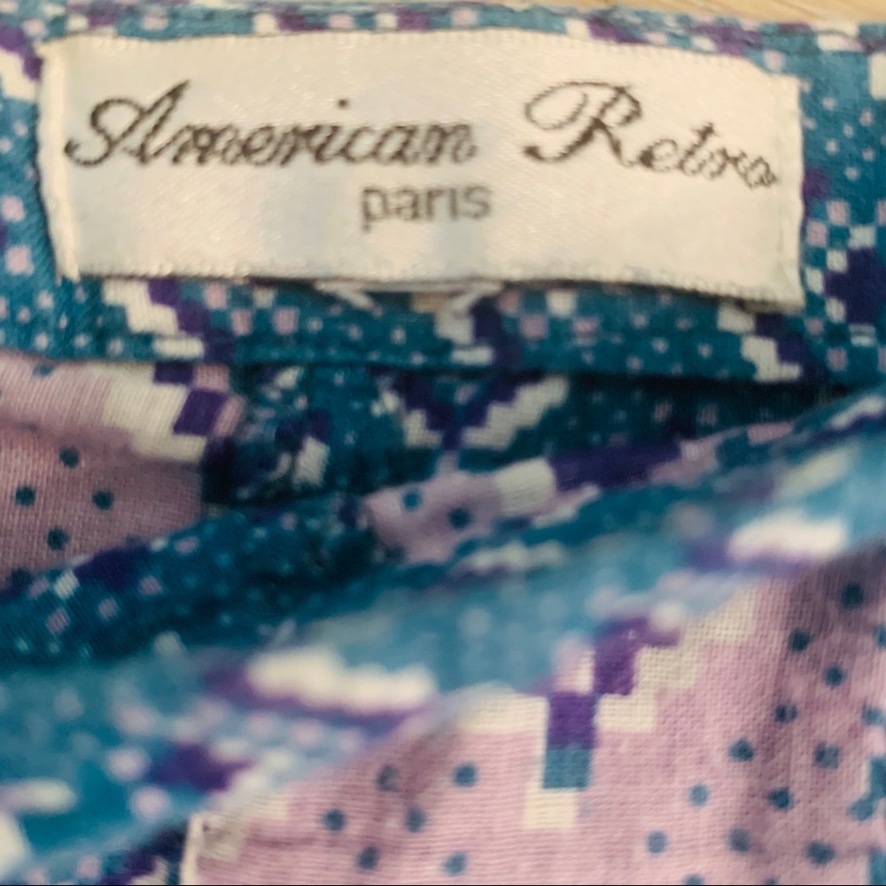 AMERICAN RETRO PARIS BOHO PINUP VINTAGE SKIRT Bohemian Style, Sheer & Gorgeous - Picture 5 of 6